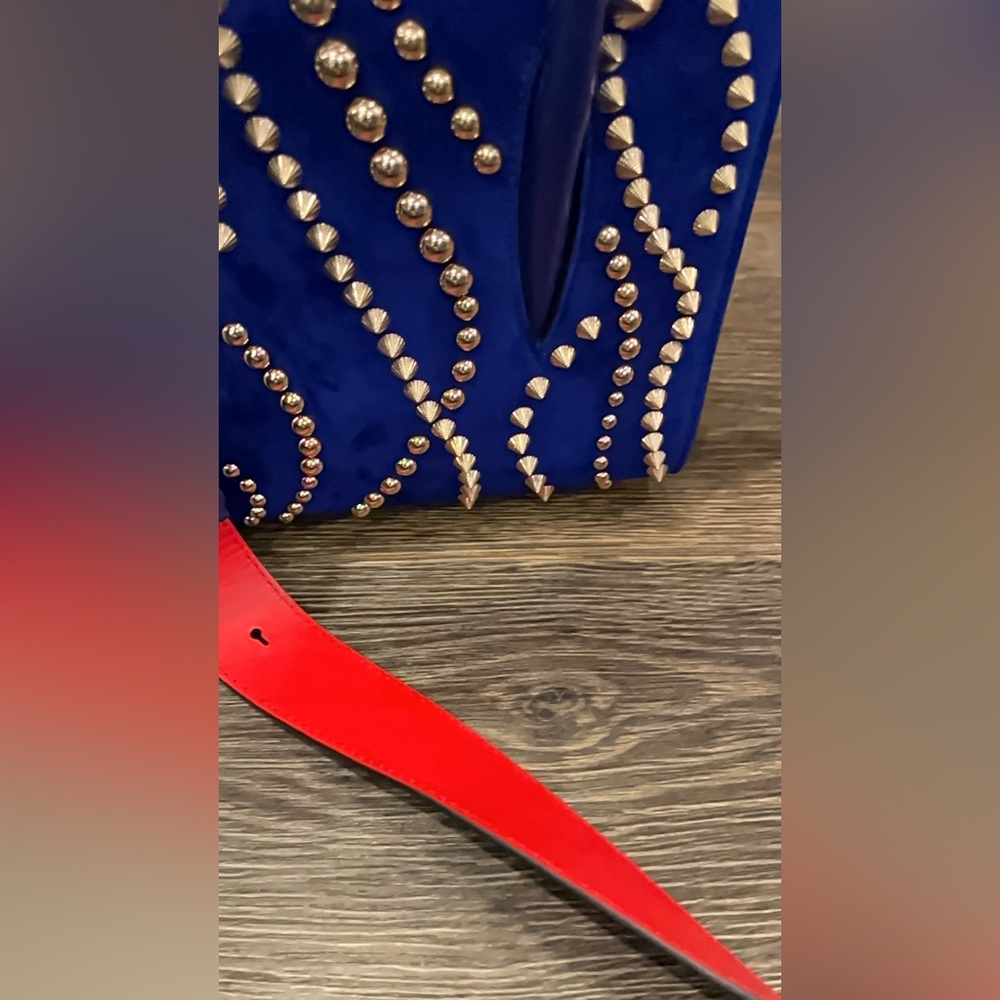 CHRISTIAN LOUBOUTIN
Paloma Mini Velour and Leather Tote Bag NEW.  Authentic - Picture 7 of 9